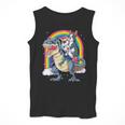 Boston Terrier Unicorn Riding Dinosaur T-Rex Girls Rainbow Men Tank Top, Boston Terrier Riding Gifts, funny design