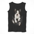 Dog Lovers Boston Terrier In Pocket Dog Face For Men Women Kids Men Tank Top, funny design