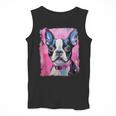 Dog Pink Boston Terrier Men Tank Top, funny design