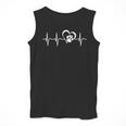 Heartbeat Dog Paw Men Tank Top, funny design