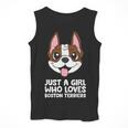 Just a Girl Who Loves Boston Terriers Men Tank Top, funny design