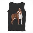 Red Boston Terrier Dog Men Tank Top, funny design
