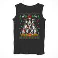 Ugly Sweater Christmas Tree Boston Terrier Dog Xmas Pajama Men Tank Top, Boston Terrier Christmas Gifts, funny design