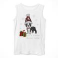 Boston Terrier Christmas T Shirt-Life Is Merrier Premium Tri-Blend Men Tank Top, Boston Terrier Christmas Gifts, funny design
