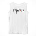 Boston Terrier EKG Heartbeat Heart Line Dog Lovers Men Tank Top, funny design