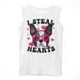 Boston Terrier Heart Glasses Girls Bostie Valentines Day Men Tank Top, funny design