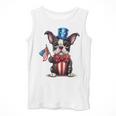 Boston Terrier Puppy Dog Holds His American Flag 4th Of July Men Tank Top, American Boston Terrier Gifts, Boston Terrier 4th Of July Gifts, funny design