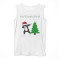 Boston Terrier Santa Hat Dabbing Around The Christmas Tree Men Tank Top, Boston Terrier Christmas Gifts, funny design