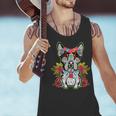 Boston Terrier Dia De Los Muertos Day Of The Dead Dog Skull For Men Women Kids Men Tank Top, gift for family, gift for coworker