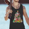 Boston Terrier Dog Christmas Tree Lights Xmas Pajama For Men Women Kids Men Tank Top, Boston Terrier Christmas Tank Tops, gift for family, gift for coworker
