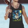 Boston Terrier Dog Starry Night Painting Men Tank Top, gift for family, gift for coworker