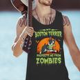 Boston Terrier Halloween Zombie American Gentleman Dog Lover Men Tank Top, American Boston Terrier Tank Tops, Boston Terrier Halloween Tank Tops, gift for family, gift for coworker