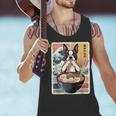 Boston Terrier Ramen Noodles Japanese Art Retro Ocean Waves Men Tank Top, gift for family, gift for coworker