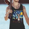 Boston Terrier Starry Night Van Gogh Art Men Tank Top, gift for family, gift for coworker