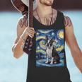 Boston Terrier Van Gogh Starry Night Men Tank Top, gift for family, gift for coworker