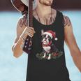 Cute Boston Terrier Dog Christmas Merry X-Mas Graphic Men Tank Top, Boston Terrier Christmas Tank Tops, gift for family, gift for coworker