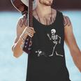 Halloween Boston Terrier And Skeleton Men Tank Top, Boston Terrier Halloween Tank Tops, gift for family, gift for coworker