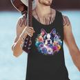 Watercolor Floral Boston Terrier Mama Dog Lover Mother's Day Men Tank Top, gift for family, gift for coworker