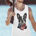 Boston Terrier American Flag Men Tank Top, American Boston Terrier Tank Tops, gift for family, gift for coworker