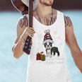 Boston Terrier Christmas T Shirt-Life Is Merrier Premium Tri-Blend Men Tank Top, Boston Terrier Christmas Tank Tops, gift for family, gift for coworker