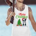 Boston Terrier Christmas Tree Lights Xmas Dog Lover Men Tank Top, Boston Terrier Christmas Tank Tops, gift for family, gift for coworker