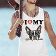 Boston Terrier I Heart My Dog Dog Lover Men Tank Top, gift for family, gift for coworker