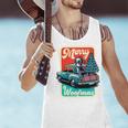 Boston Terrier Merry Christmas Tree Truck Santa Dog X-Mas Men Tank Top, Boston Terrier Christmas Tank Tops, gift for family, gift for coworker