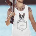 Boston Terrier In The Pocket Cute Boston Terrier Dog Lovers Men Women Girls Kids Men Tank Top, gift for family, gift for coworker
