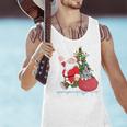 Santa Ugly Christmas Tree Lights Boston Terrier Dog Lover Men Tank Top, Boston Terrier Christmas Tank Tops, gift for family, gift for coworker
