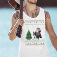 Ugly Christmas Tree Lights Xmas Santa Riding Boston Terrier Men Tank Top, Boston Terrier Christmas Tank Tops, Boston Terrier Riding Tank Tops, gift for family, gift for coworker