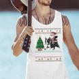 Xmas Tree Lighting Santa Riding Boston Terrier Christmas Men Tank Top, Boston Terrier Christmas Tank Tops, Boston Terrier Riding Tank Tops, gift for family, gift for coworker