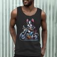 Biker Boston Terrier Dog Riding Motorbike Men Tank Top, novelty gifts, funny gifts