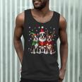 Boston Terrier Christmas Dogs Santa Reindeer Elf Men Tank Top, novelty gifts, funny gifts