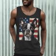 Boston Terrier Dog American Flag 4th Of July Patriotic Puppy Men Tank Top, novelty gifts, funny gifts
