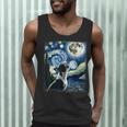 Boston Terrier Dog Art Van Gogh Starry Night Boston Terrier Men Tank Top, novelty gifts, funny gifts