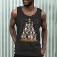 Boston Terrier Dog Christmas Tree Santa Hat Xmas Pajama Men Women Kids Men Tank Top, novelty gifts, funny gifts