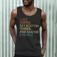Boston Terrier Dog Owner Coffee Lovers Quote Vintage Retro For Men Women Men Tank Top, novelty gifts, funny gifts