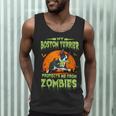 Boston Terrier Halloween Zombie American Gentleman Dog Lover Men Tank Top, novelty gifts, funny gifts
