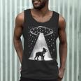 Boston Terrier Mom Dad Dog Alien UFO Men Tank Top, novelty gifts, funny gifts
