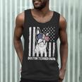 Boston Terrier Papa Cool Dog Lover USA American Flag Men Women Men Tank Top, novelty gifts, funny gifts
