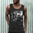 Boston Terrier Graphic Selfie With UFOs Weird Aliens Men Tank Top, novelty gifts, funny gifts