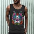 Boston Terrier Sugar Skull Dog Day Of The Dead Men Tank Top, novelty gifts, funny gifts