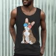 Brindle Boston Terrier Dog Patriotic Shirt USA Flag Men Tank Top, novelty gifts, funny gifts