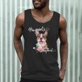 Brown Boston Terrier With Flowers And Feathers Men Tank Top, novelty gifts, funny gifts