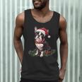 Cute Boston Terrier Dog Christmas Merry X-Mas Graphic Men Tank Top, novelty gifts, funny gifts