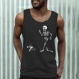 Halloween Boston Terrier And Skeleton Men Tank Top, novelty gifts, funny gifts