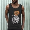 Halloween Skeleton Boston Terrier Men Tank Top, novelty gifts, funny gifts