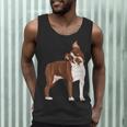 Red Boston Terrier Dog Men Tank Top, novelty gifts, funny gifts