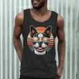 Retro Sunset Sunglasses Boston Terrier Boston Bull Bostie Men Tank Top, novelty gifts, funny gifts