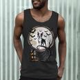 Spooky Halloween Moon Boston Terrier Boston Bull Bostie Men Tank Top, novelty gifts, funny gifts